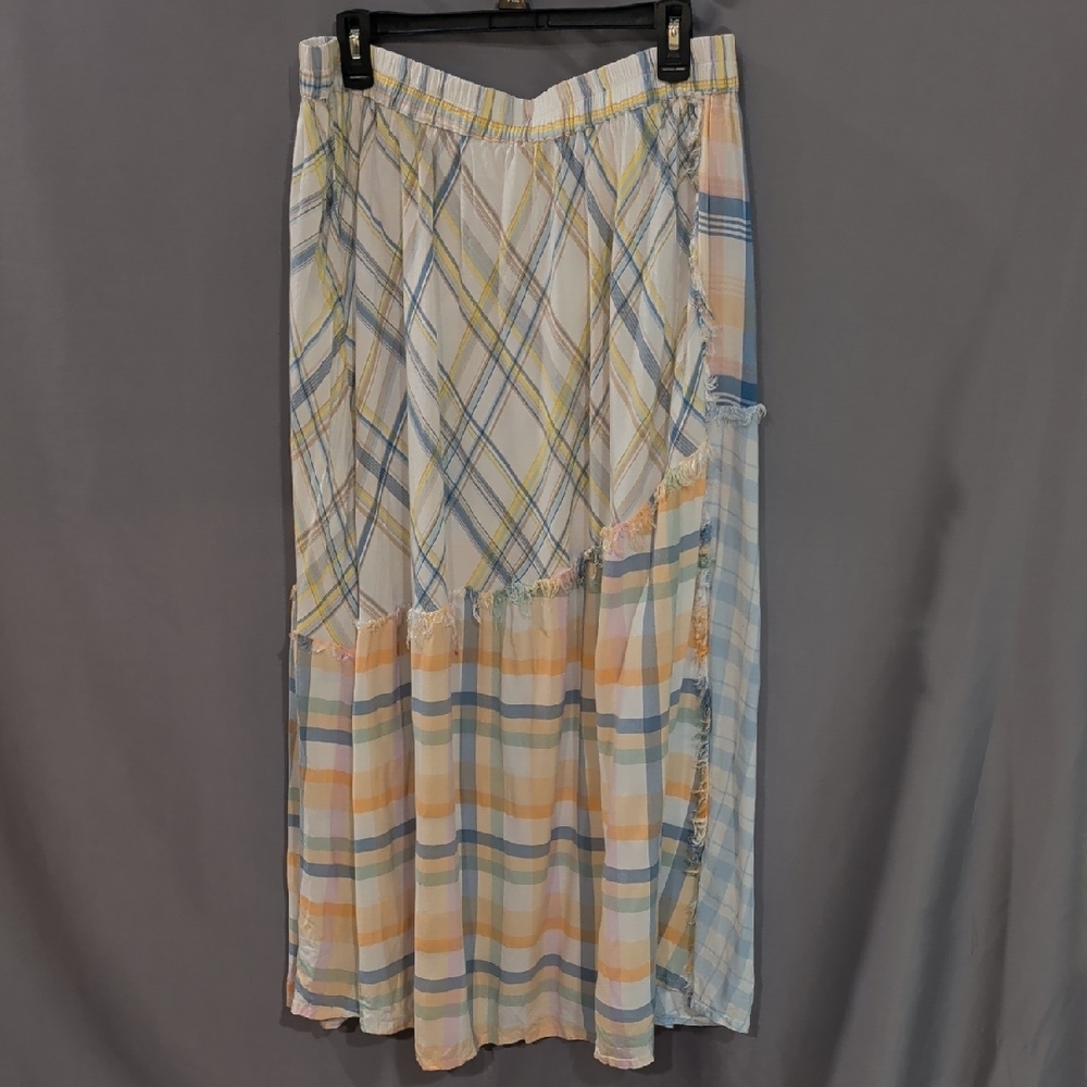 Cato Plaid Skirt in Pastel Hues 14/16W